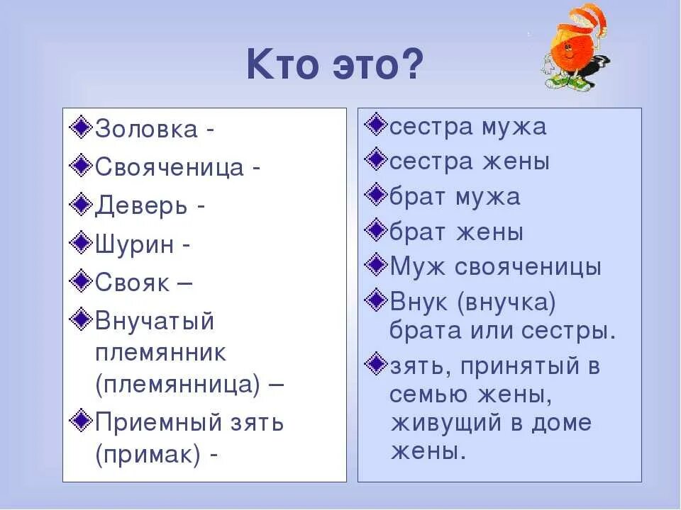 Как назвать племянница