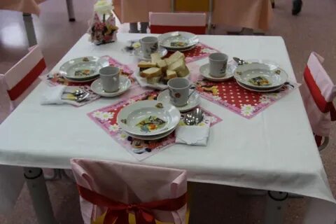 Сервировка стола в детском саду