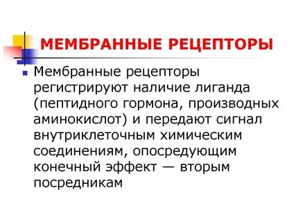 Мембранные рецепторы