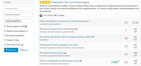 Текст биржа копирайтинга