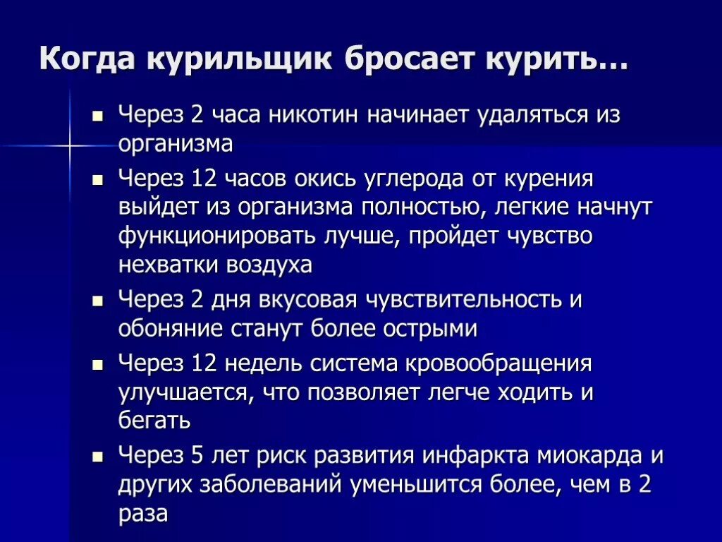 Сколько сигареты выходят из организма полностью