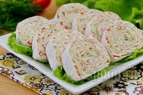 Рецепт рулета из лаваша с плавленным сыром