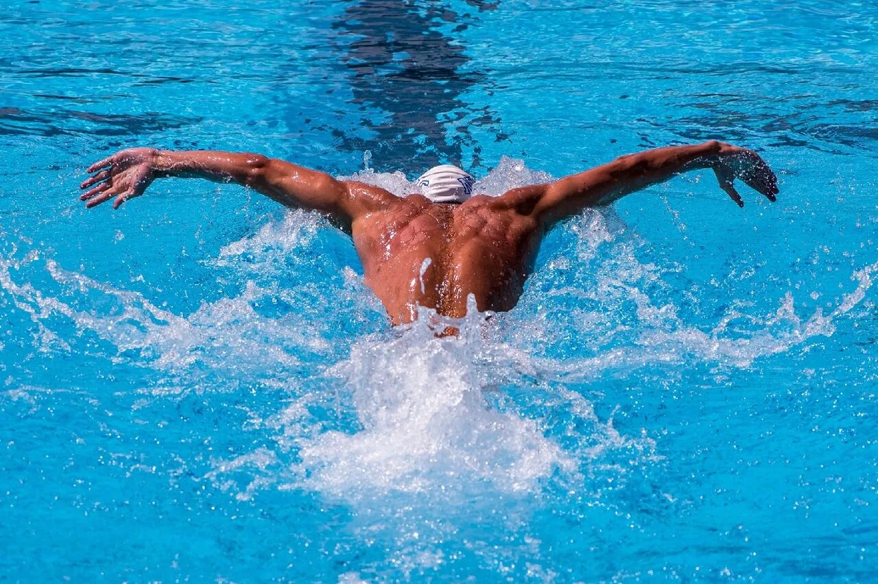 Enjoying swimming
