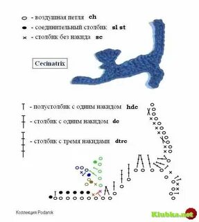 Кошка крючком схема
