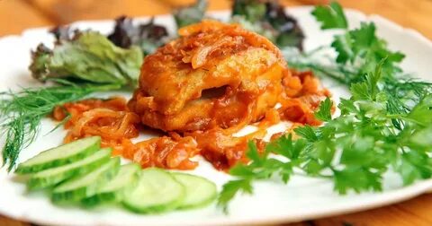 Щука тушеная с овощами