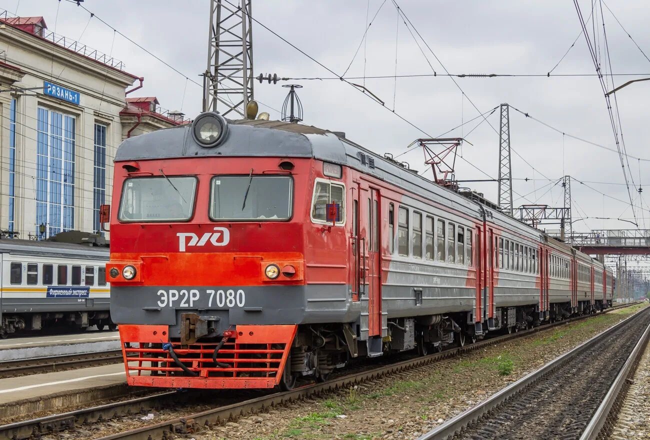 Движение поездов по станции рязань. Эр2р 7080. Эд4м Узуново. Эр2р-7080 Можайская. Эр2р.