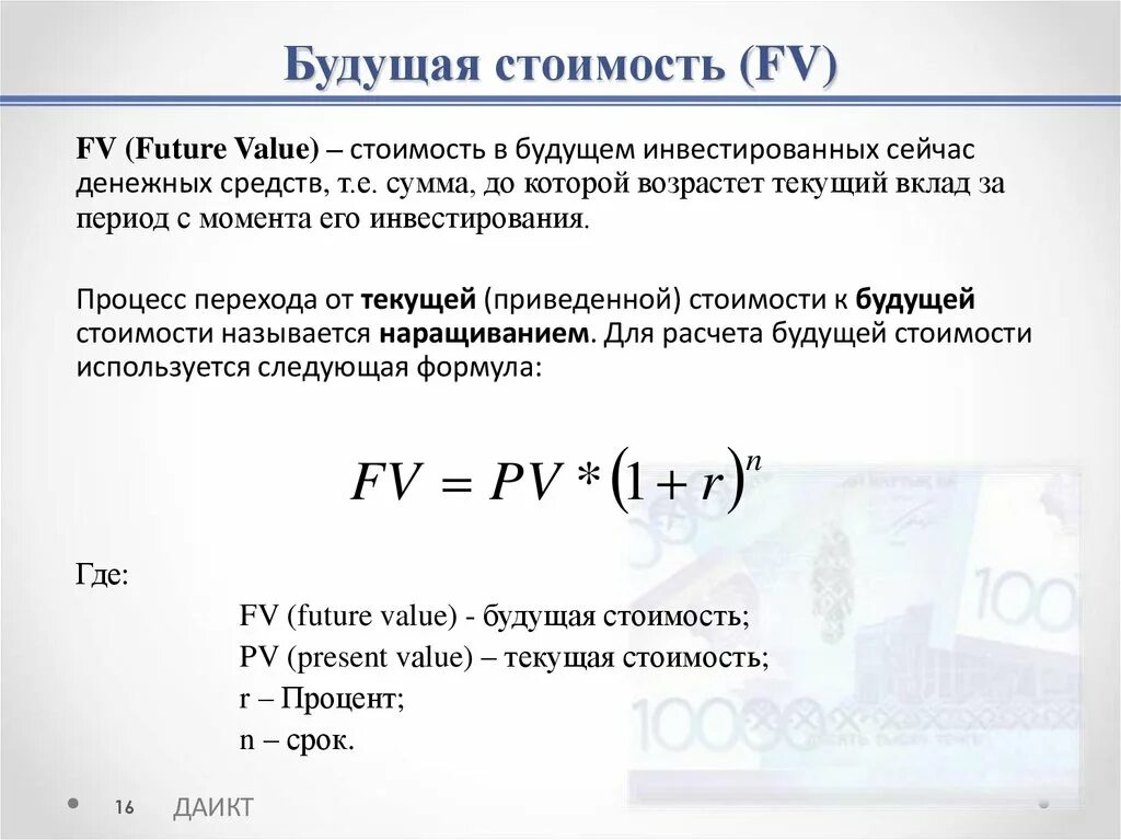 Рассчитать будущую. Расчет будущей стоимости денег. Формула будущей стоимости. Формула расчета будущей стоимости. Будущая стоимость денежных средств.