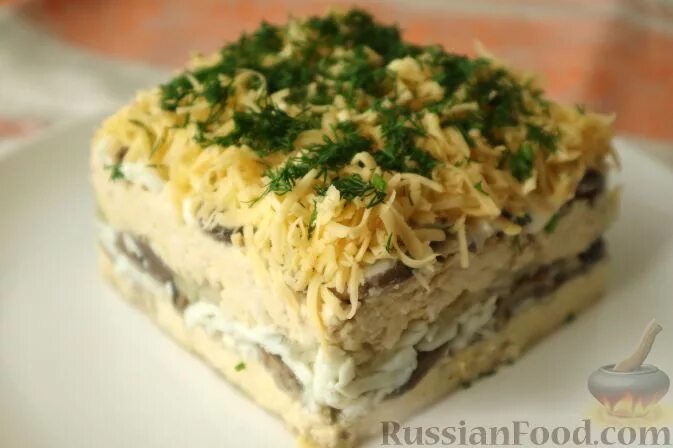 Салат "Неженка" с курицей и яблоком - рецепт с фото, как приготовить пошагово