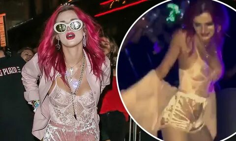 Bella Thorne suffers a nip slip in sheer lace bustier Daily Mail Online.