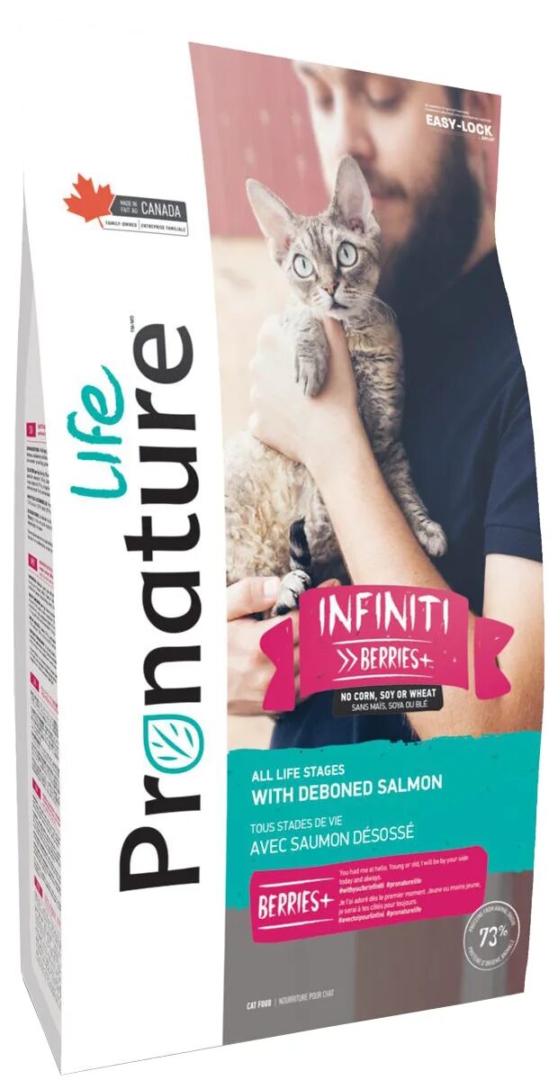 Корм для кошек life cat. Pronature Life для кошек. Корм Пронатюр Инфинити. Пронатюр лайф Инфинити д/кошек с лососем 5кг. Корм для кошек Пронатюр (Pronature).