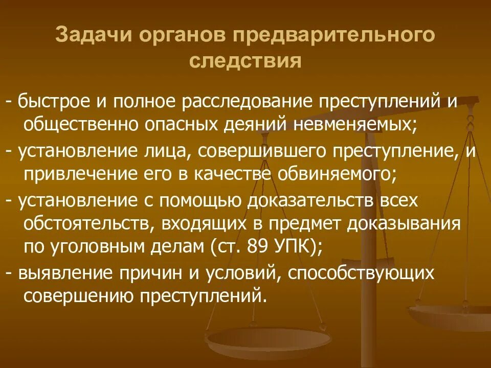 Задачи органов дознания