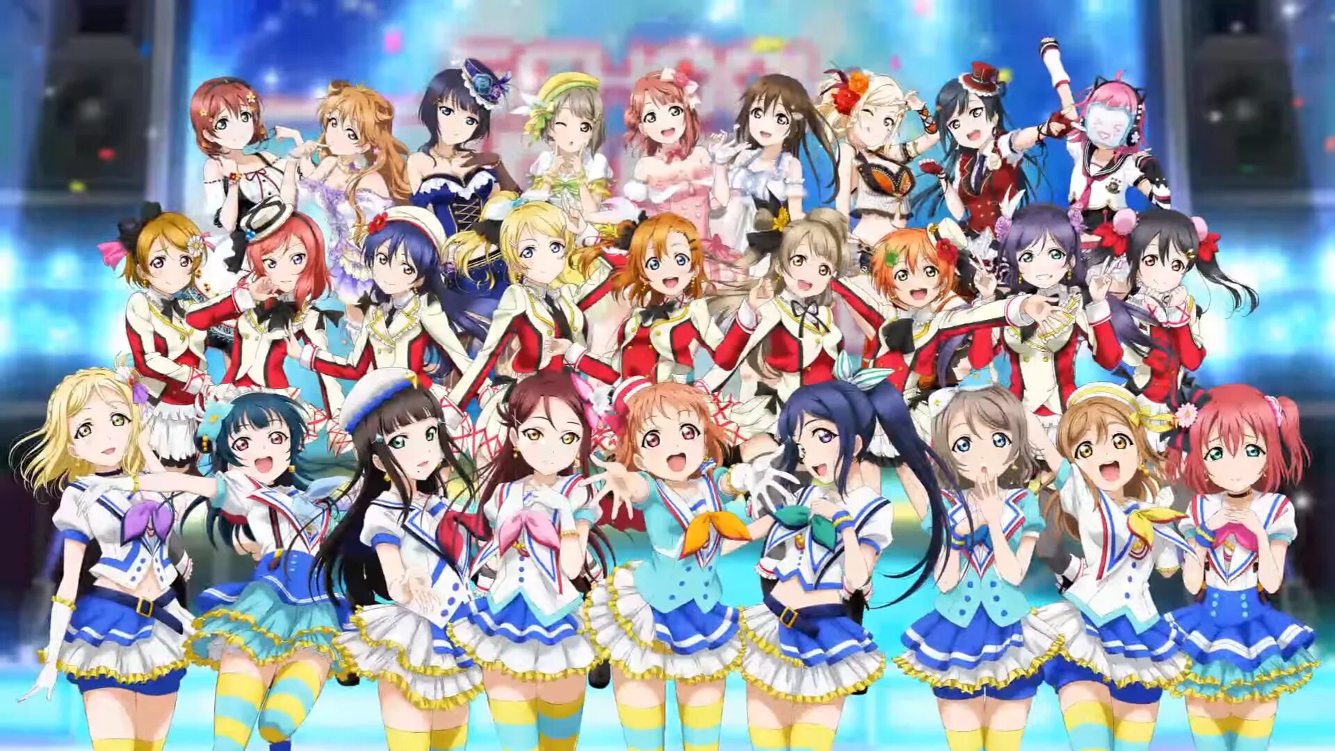 Love Live School Idol Festival all Stars персонажи. Живая любовь проект школьный идол. School Idol Festival персонажи.