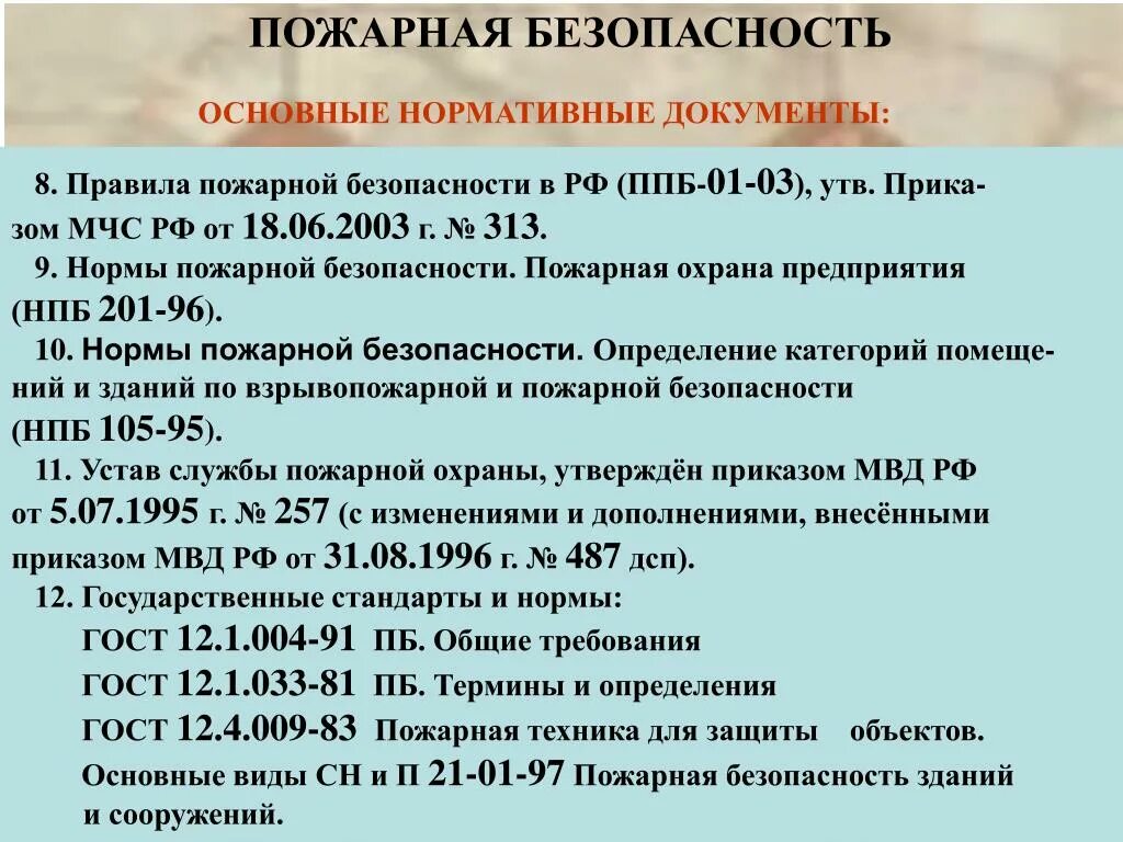 Нормативные документы по пожарной. Нормативные акты по пожарной безопасности. Основная документация по пожарной безопасности. Руководящие документы по пожарной безопасности.