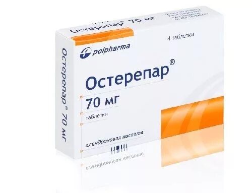 Остерепар 70мг. №4 таб. /Польфарма/. Алендроновая кислота Остерепар 70 мг. Остерепар таблетки 70мг №4. Остерепар табл 70 мг х4.