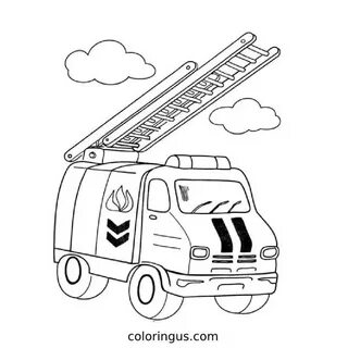 Fire Engine Coloring Pages Printable