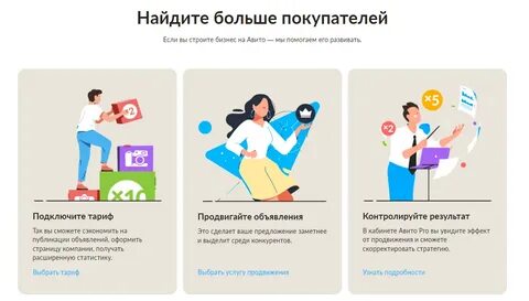 Бизнес профиль на авито