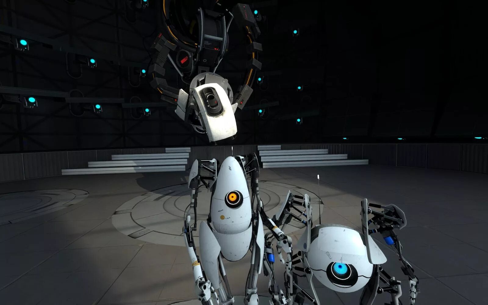 Портал 2 дата. Portal 2 игра. портал 2 финал. глэдос. портал 2 роботы.