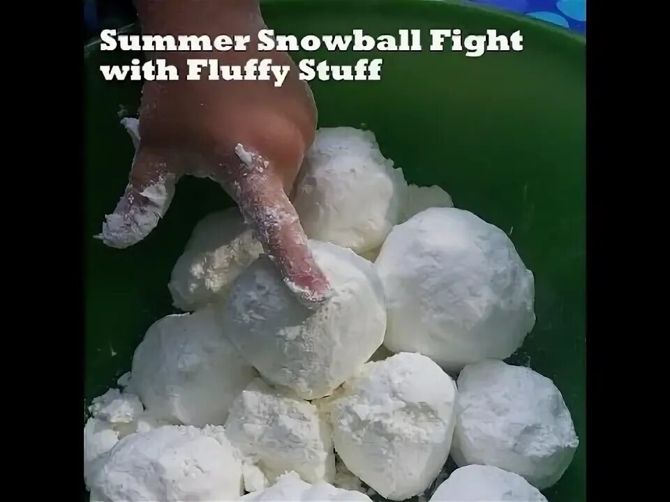 Making snowballs. Making snowballs