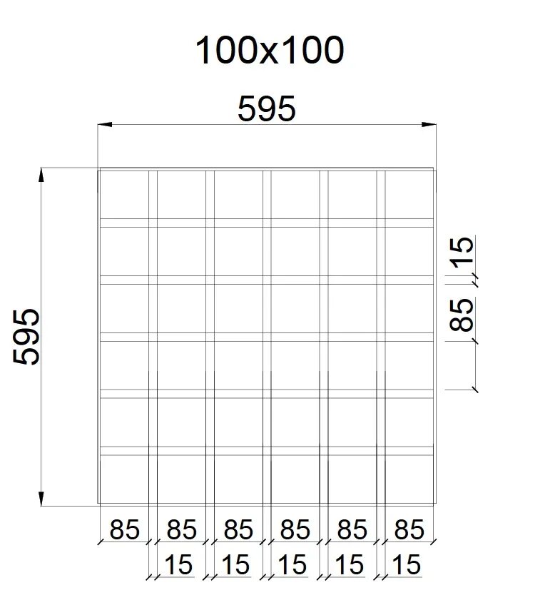 Грильято gl15. Грильято 75х75 размер ячейки. Грильято 75х75 чертеж. Грильято ячейка 75х75 чертеж.