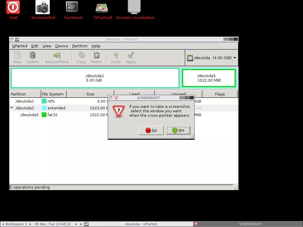 Gparted live cd. Gparted linux. gparted live. gparted terminal.