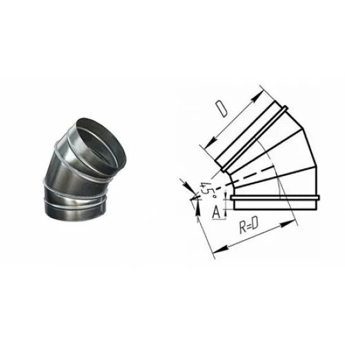 Отвод пнд 110 45 электросварной. Вентиляция отвод 45 градусов. Отвод 45 гр. Сегментный отвод из трубы 630мм. Сегментный отвод 45 градусов чертёж.