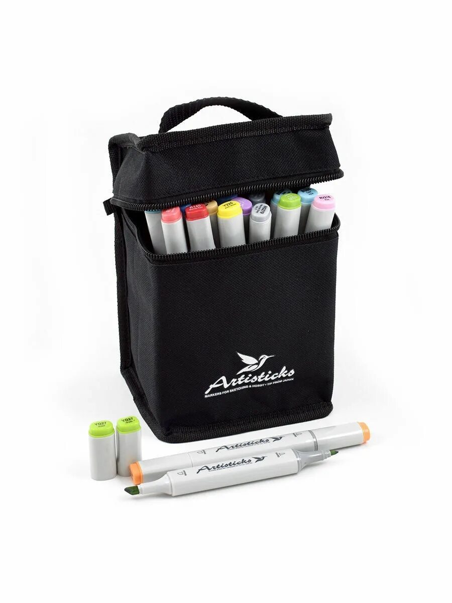 Сумка для маркеров для скетчинга. Artisticks набор маркеров basic (ars 101-48 bag), 48 шт.. artisticks набор маркеров style (ars 100-24 bag), 24 шт.. artisticks набор маркеров basic (ars 101-24 box), 24 шт.. artisticks набор маркеров basic (ars 101-60 bag), 60 шт..