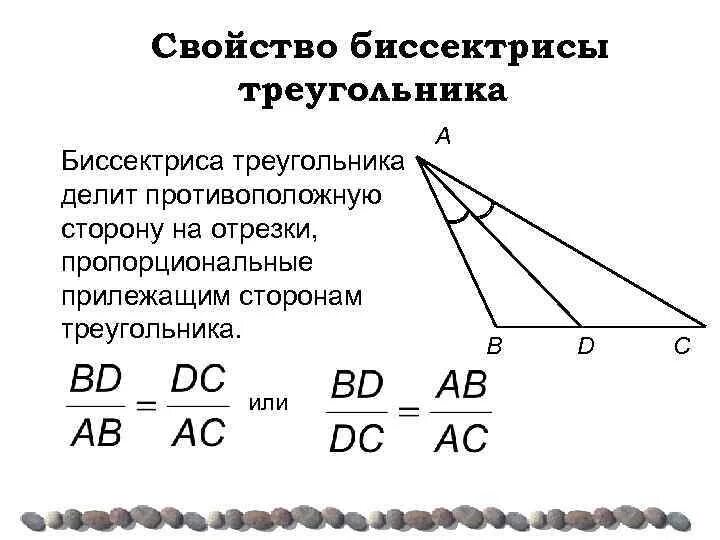 Свойство биссектрисы угла формулировка и доказательство. Биссектриса треугольника делит противоположную. Свойство биссектрисы угла треугольника. Свойство биссектрисы угла треугольника 8 класс доказательство. В треугольнике биссектриса угла делит противоположную сторону на.