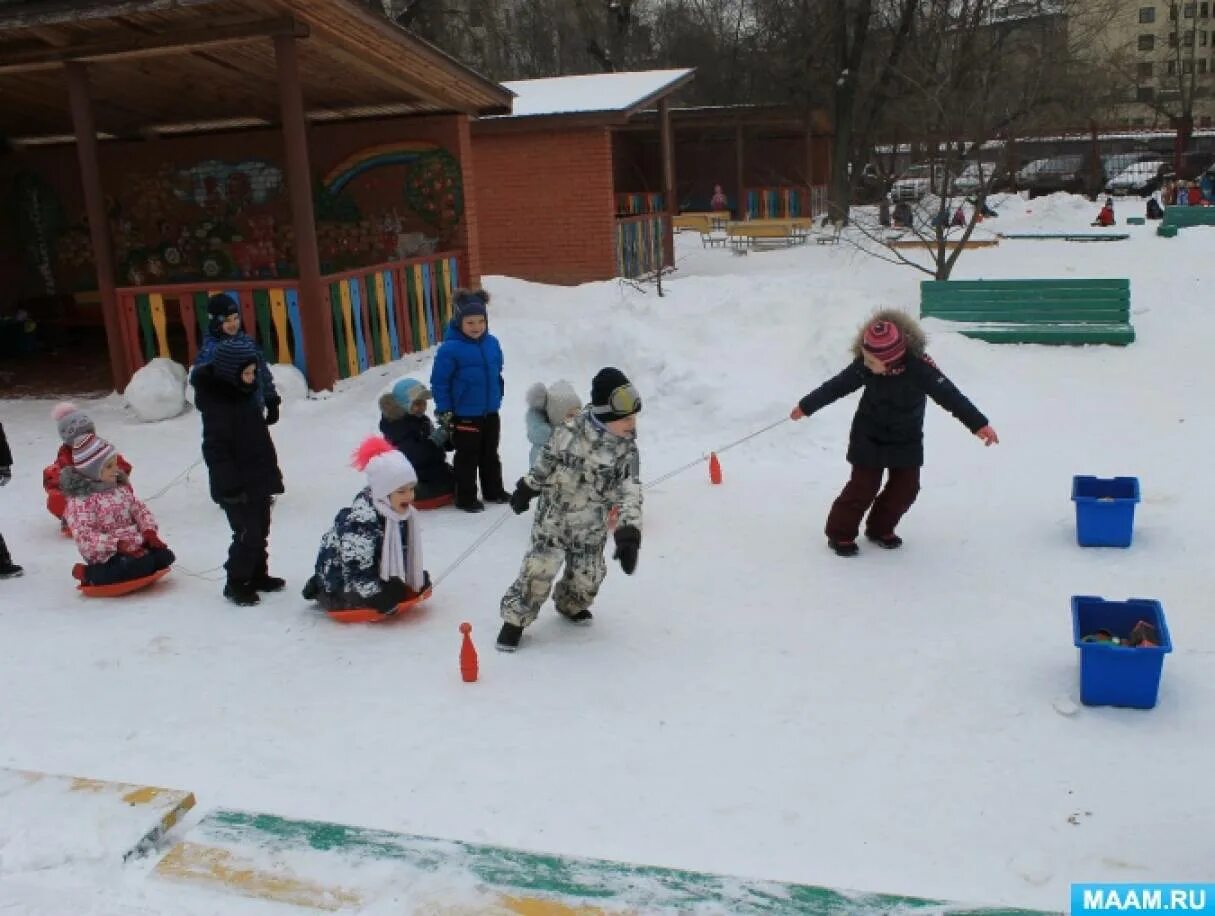 Подвижная игра подготовительная группа зима