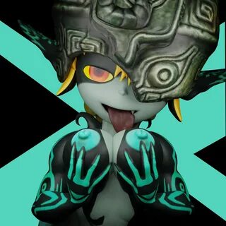 midna, tagme, 1female, fossil3d, imp, imp midna, licking, licking breast, n...