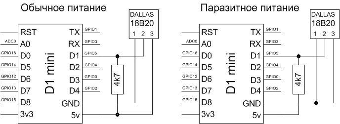 Esp32 ds18b20 паразитное питание. Ds18b20 паразитное питание схема. Датчик ds18b20 к esp01. Wemos d1 ds18b20.