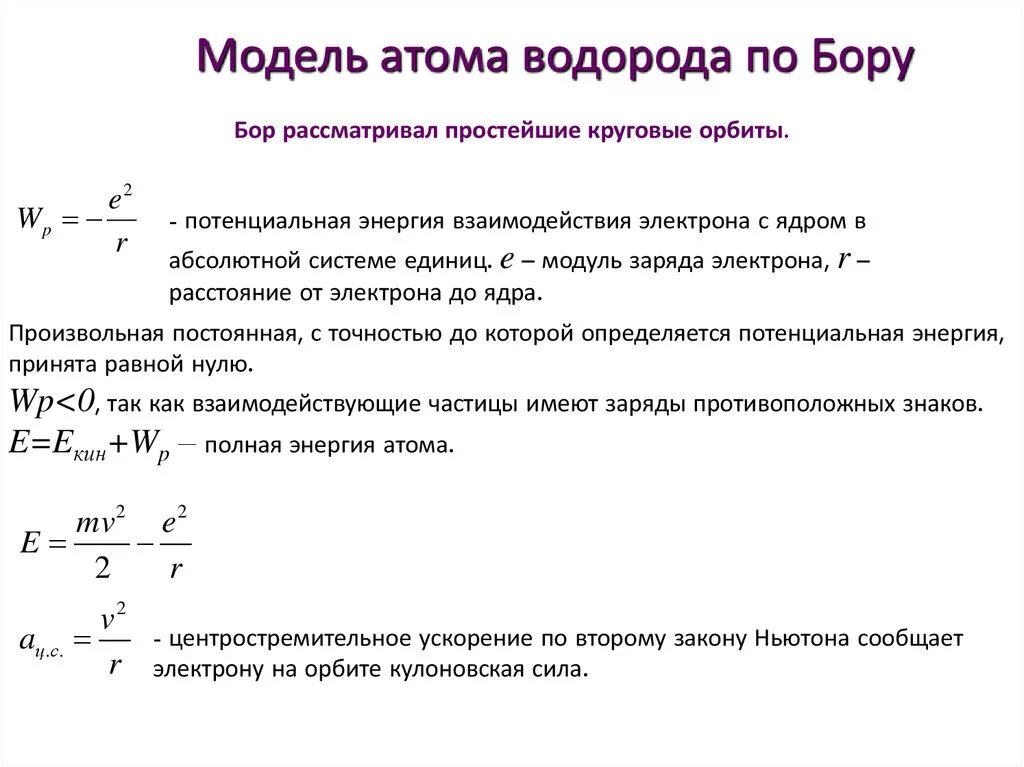 Квантовые энергии электрона в атоме. Модель водорода по Бору. Теория атома по Бору. Модель атома водорода по Бору. Теория атома водорода по Бору.