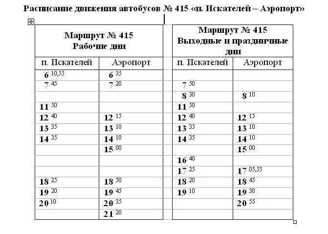 Расписание 15р первомайская