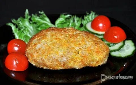 Мясные котлеты с овощами