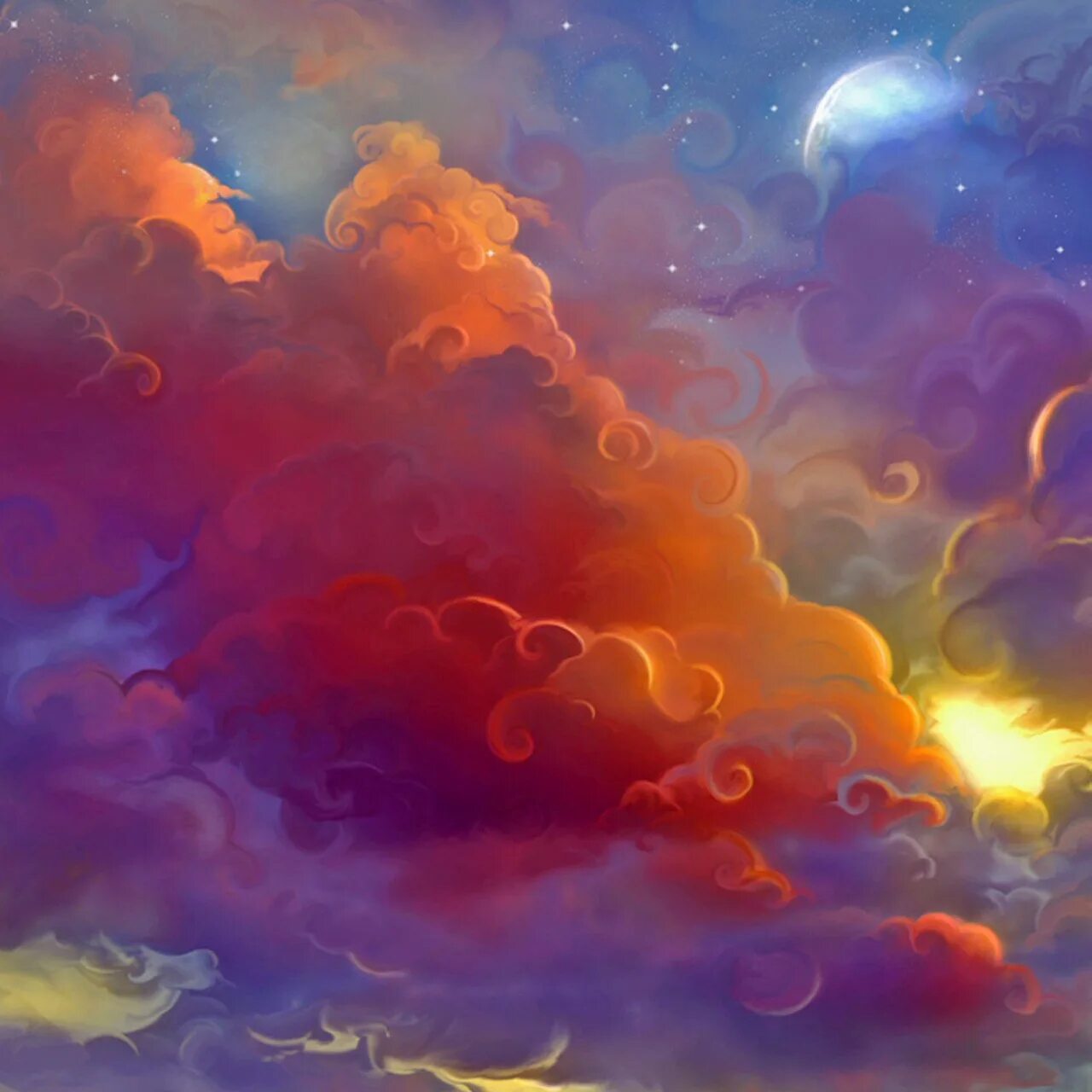 Steven hall художник stev'nn. Небо живопись. Renato muccillo картины. Облака живопись. Небо художественное.