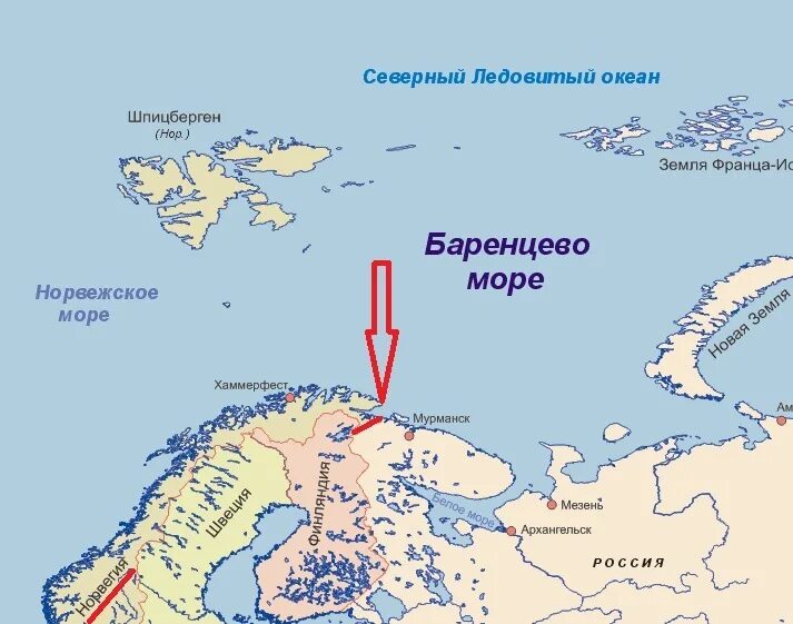 Океан на западе россии. Граница России в Баренцевом море на карте. Карта Баренцево море и Шпицберген. Баренцево море. Баренцево море на карте.