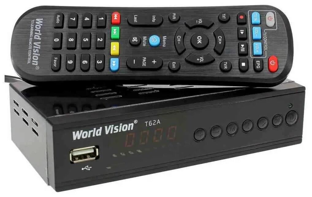 TV-тюнер World Vision t62a. Приставка ТВ цифровая World Vision t40. Цифровой т-2 тюнер World Vision. Приемник цифрового ТВ World Vision t62a.