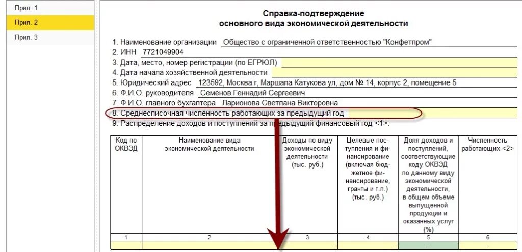 Основной вид деятельности фсс сроки. Пример заполнения справки подтверждения ОКВЭД. Место регистрации в подтверждении ОКВЭД.