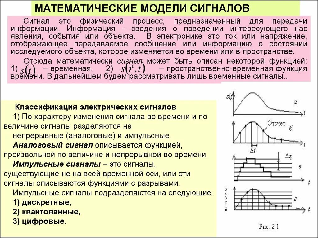 Математическая модель электрического сигнала. Модели сигналов. Математическая модель измерительного сигнала. Математическое представление сигналов. Установить время сигнала