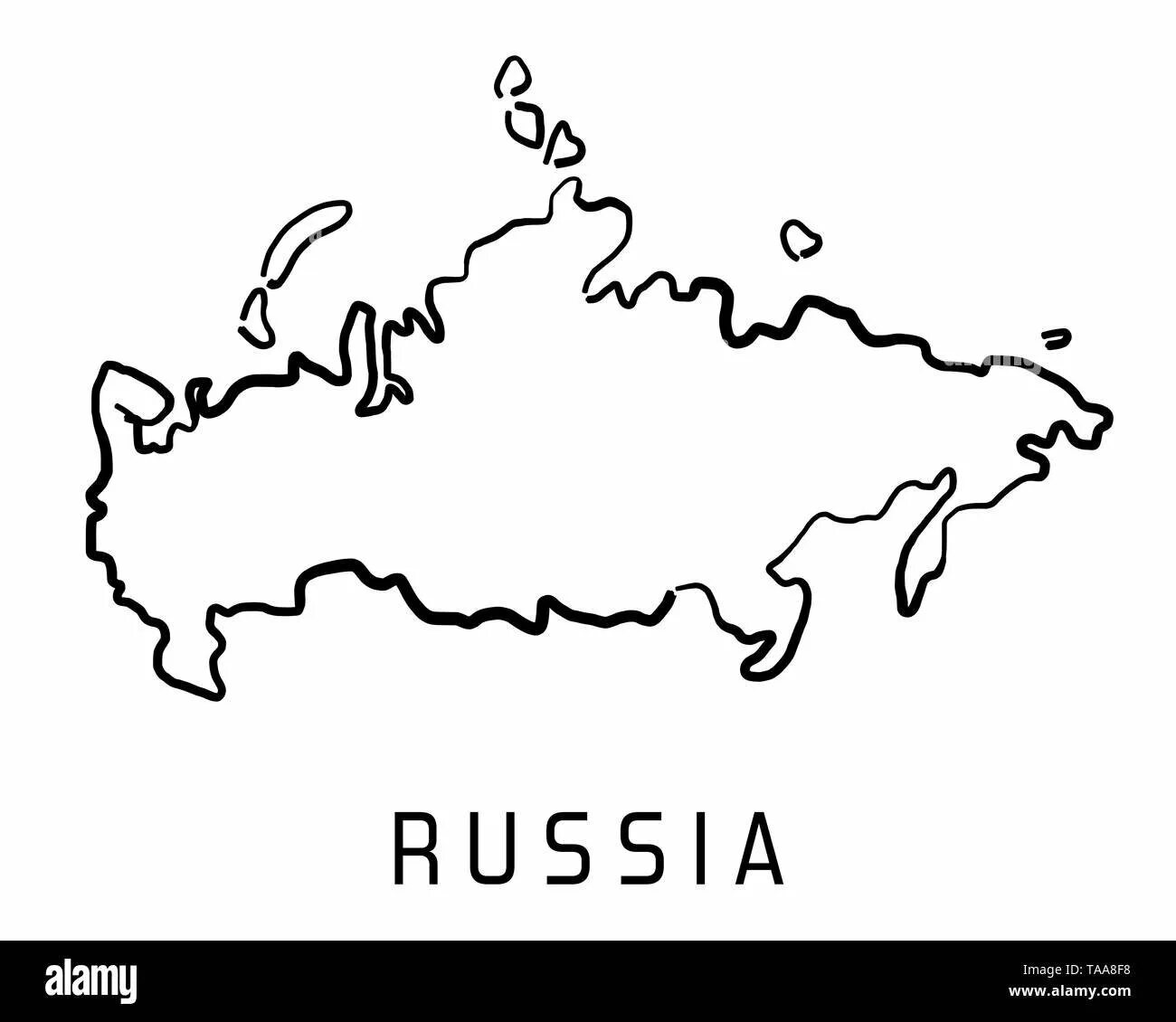 Границы россии на карте рисунок. Карта России контур. Карта России очертания. Контурный рисунок России. Карта России раскраска.