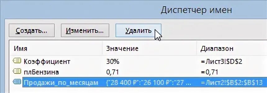 Создать имя