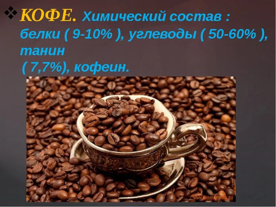 Химия кофе. Минеральные вещества в кофе. Химия кофейного зерна. Химический состав кофе.