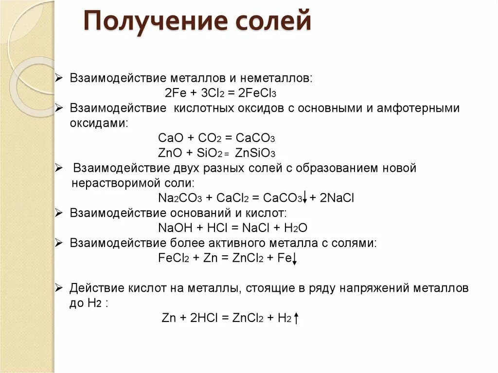 Взаимодействие основного оксида с металлом. Взаимодействие металла с неметаллом с образованием соли. Взаимодействие металлов с неметаллами. Взаимодействие солей с металлами. Реакция получения неметалла