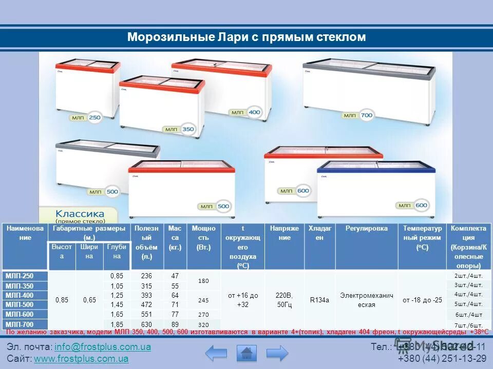 холодильный ларь температура