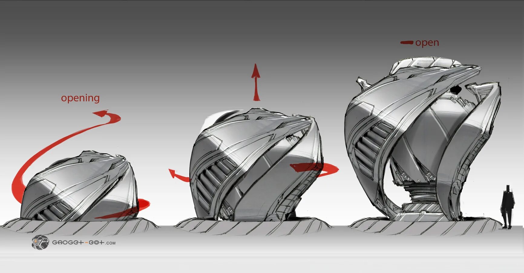 Camera bot Concept Art. Thing space