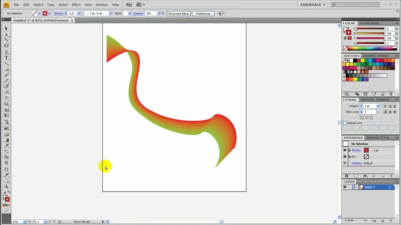 Виды градиентов в adobe illustrator