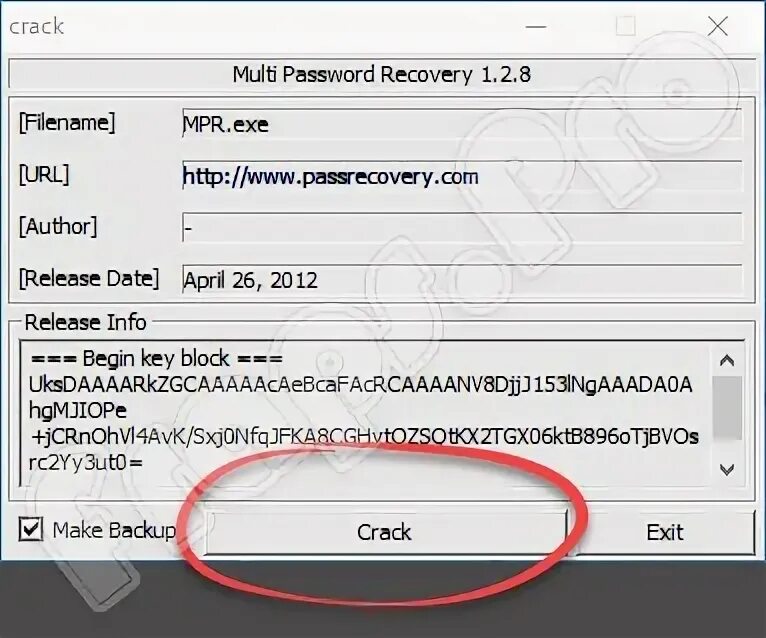 Multi password. Multi-recovery. mpr 12.