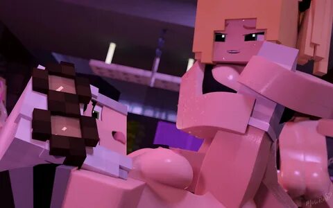 minecraft, 3d, commission, mine-imator, tagme, 2girls, adult, after party, ...