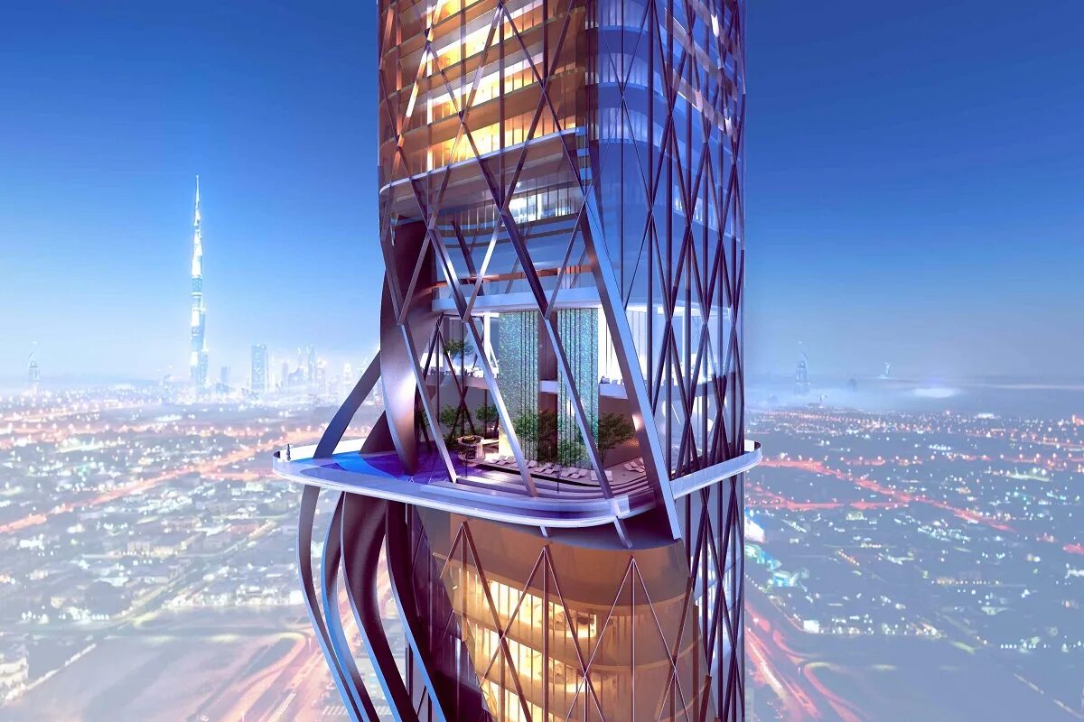 Небоскреб 2 км. Небоскреб Дубай Сити Тауэр. Скай Тауэр Дубай Архитектор. Дубаи 3 высотки. Дубай Тауэрс изогнутые небоскребы.