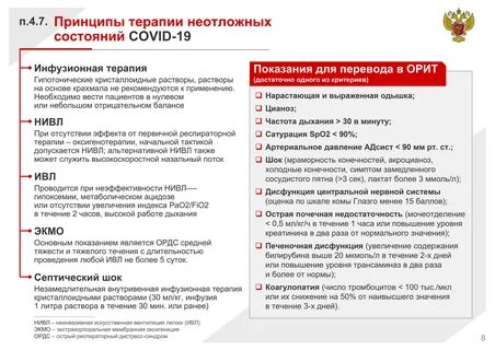 Рекомендации по лечению коронавирусной инфекции
