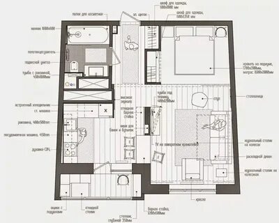 Квартира 45 кв м планировка